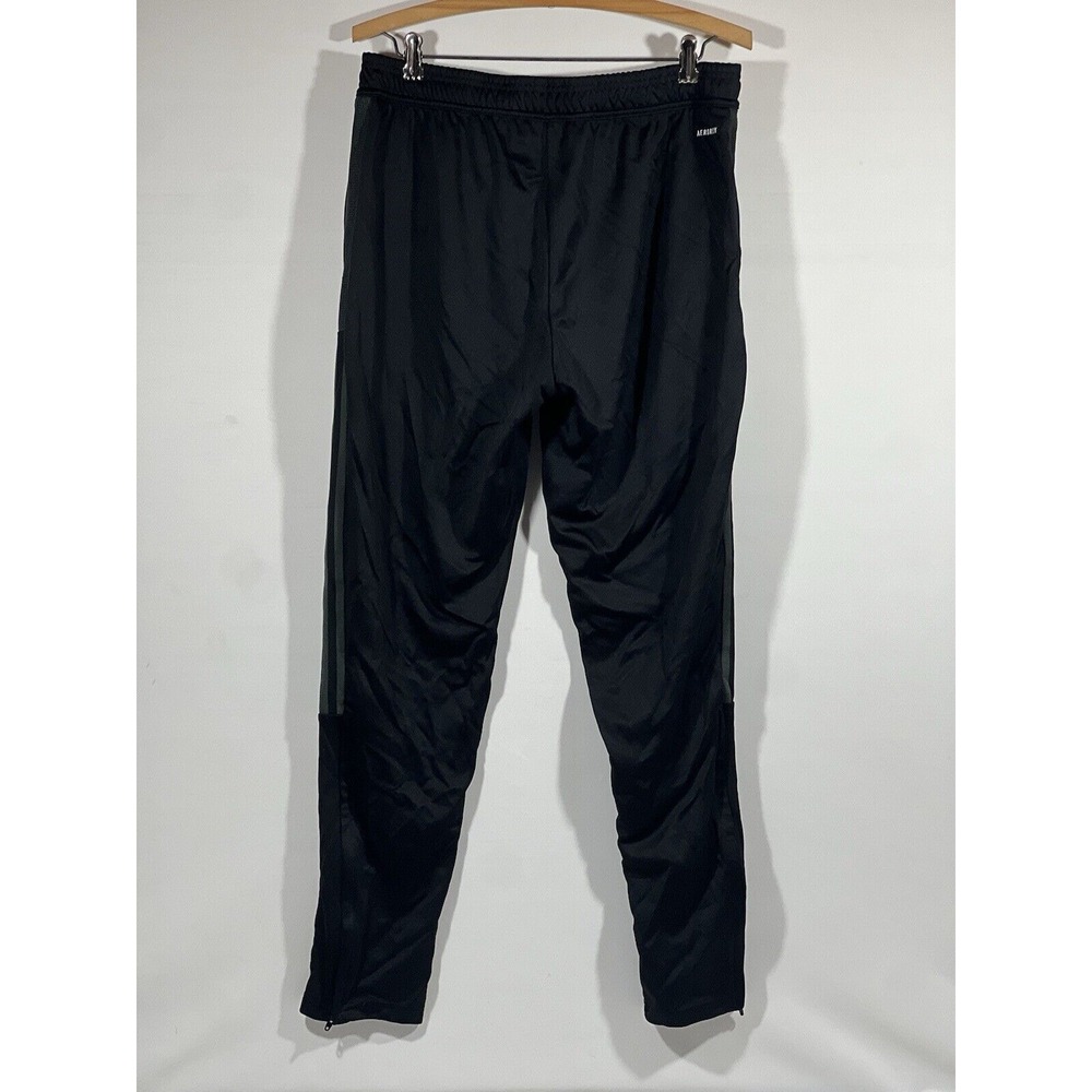 Adidas Jogger Pants Mens Large Primegreen 3 Stripe Tapered Athletic Black Gray